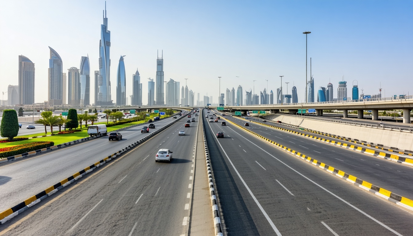 Wide coverage of toll roads in Dubai